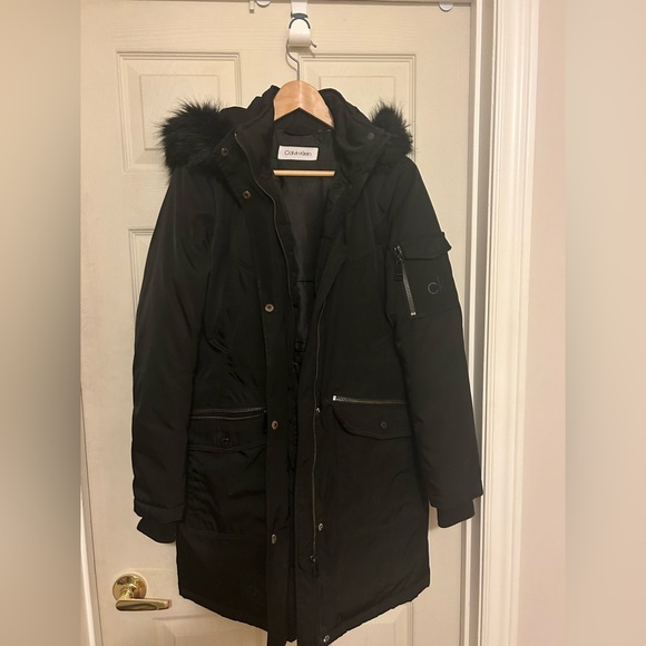 Calvin Klein black winter jacket- size small - Picture 1 of 5